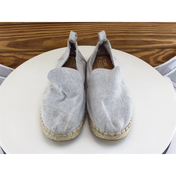 TOMS Size 7 Flat Shoes Gray Fabric Women 7‎ - Picture 4 of 12